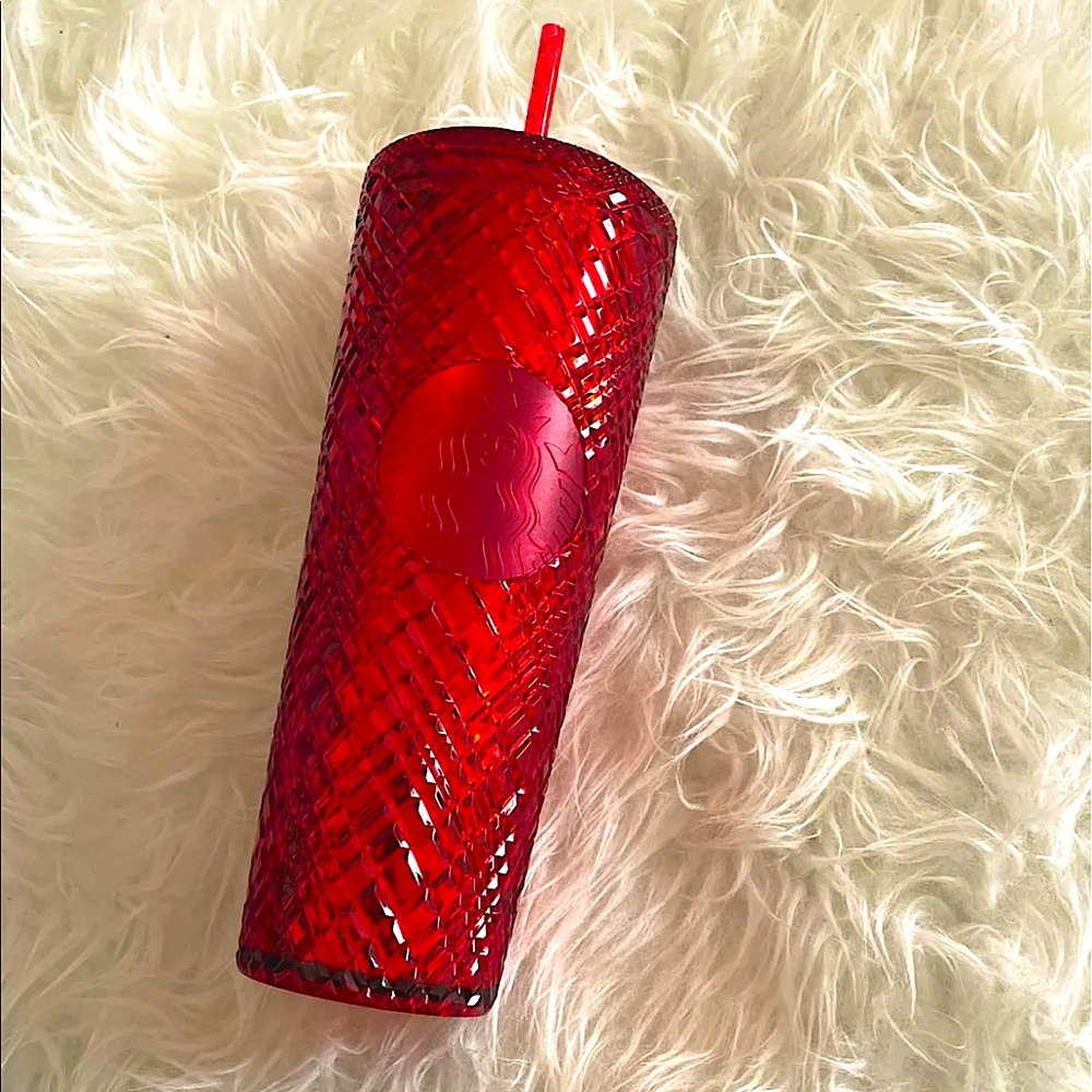 Starbucks red jeweled holiday 2021 cup